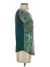 Crosby 100% Rayon Green Short Sleeve Blouse Size S - photo 4