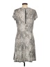 MICHAEL Michael Kors Chevron-herringbone Silver Casual Dress Size L - photo 2