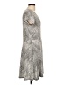 MICHAEL Michael Kors Chevron-herringbone Silver Casual Dress Size L - photo 4