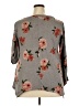 Green Envelope Floral Gray Pullover Sweater Size 2X - photo 2