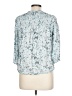 Rose & Thyme 100% Rayon Floral Blue 3/4 Sleeve Blouse Size L - photo 2