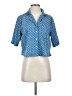 Haute Hippie 100% Polyester Polka Dots Blue Short Sleeve Blouse Size S - photo 1
