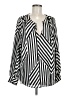 Torrid Stripes Black Long Sleeve Blouse Size Med Plus (00) - photo 1