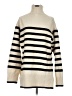 H&M Stripes Ivory Turtleneck Sweater Size S - photo 1