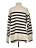 H&M Stripes Ivory Turtleneck Sweater Size S - photo 2