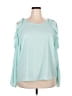 Attention Teal Long Sleeve Blouse Size XXL - photo 1