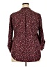 Lush 100% Polyester Animal Print Burgundy 3/4 Sleeve Blouse Size XXL - photo 2