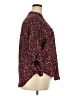 Lush 100% Polyester Animal Print Burgundy 3/4 Sleeve Blouse Size XXL - photo 4