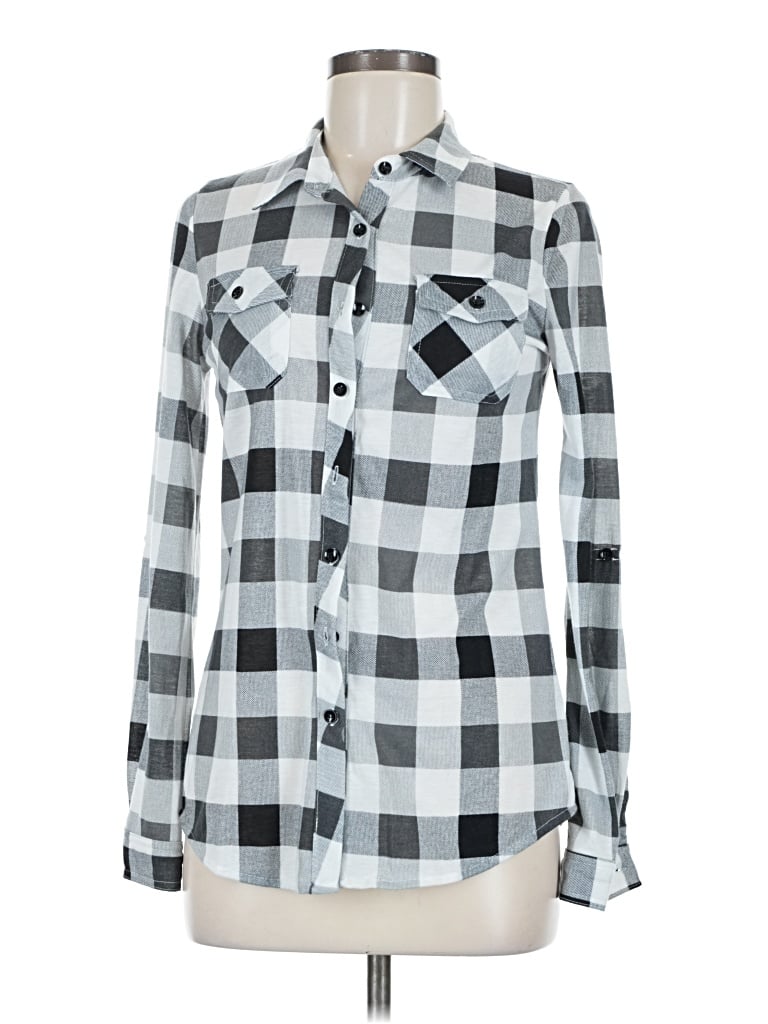 Pre-owned Win Win Long Sleeve Button Down Shirt In Silver