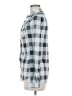 Win Win Checkered-gingham Silver Long Sleeve Button-Down Shirt Size M - photo 5