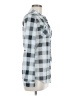 Win Win Checkered-gingham Silver Long Sleeve Button-Down Shirt Size M - photo 4