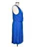 Old Navy Solid Blue Casual Dress Size L - photo 4