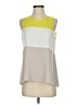 BCBGMAXAZRIA Color Block Yellow Gray Sleeveless Blouse Size S - photo 1
