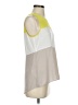 BCBGMAXAZRIA Color Block Yellow Gray Sleeveless Blouse Size S - photo 4