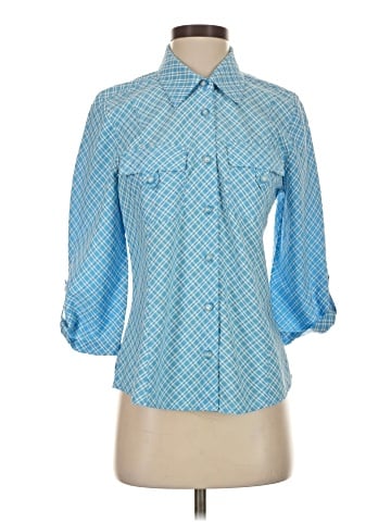 Christopher & Banks 3/4 Sleeve Button-Down Shirt (view 1)