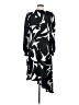 DKNY 100% Polyester Print Black Casual Dress Size 4 - photo 2