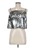 Wild Fable 100% Recycled Polyester Metallic Silver Sleeveless Blouse Size M - photo 1
