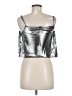 Wild Fable 100% Recycled Polyester Metallic Silver Sleeveless Blouse Size M - photo 2