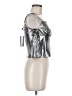 Wild Fable 100% Recycled Polyester Metallic Silver Sleeveless Blouse Size M - photo 4