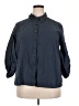 Unbranded Solid Blue Long Sleeve Button-Down Shirt Size 18 - photo 1