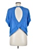 Shein 100% Polyester Blue Short Sleeve T-Shirt Size 4 - photo 2
