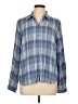 Cato Plaid Blue 3/4 Sleeve Blouse Size L - photo 1