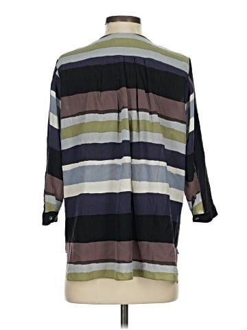 Waverly Grey 3/4 Sleeve Silk Top (view 2)