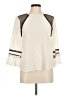 J.Crew 100% Silk Ivory 3/4 Sleeve Silk Top Size 8 - photo 1