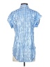 J.Crew Checkered-gingham Blue Short Sleeve Blouse Size 2 - photo 2