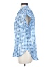 J.Crew Checkered-gingham Blue Short Sleeve Blouse Size 2 - photo 5