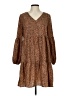 Unbranded Animal Print Brown Casual Dress Size L (estimated) - photo 1