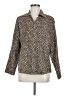 Croft & Barrow 100% Polyester Animal Print Brown Long Sleeve Blouse Size M - photo 1