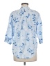 Assorted Brands Floral Blue 3/4 Sleeve Blouse Size M - photo 2