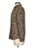 BeachLunchLounge 100% Viscose Animal Print Brown Long Sleeve Blouse Size XS - photo 5