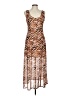 Louna Animal Print Brown Cocktail Dress Size L - photo 1