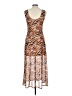 Louna Animal Print Brown Cocktail Dress Size L - photo 2