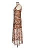 Louna Animal Print Brown Cocktail Dress Size L - photo 5