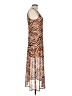 Louna Animal Print Brown Cocktail Dress Size L - photo 4