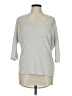 Express Silver Ivory 3/4 Sleeve T-Shirt Size M - photo 1
