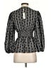 Max Studio 100% Polyester Print Silver 3/4 Sleeve Blouse Size XS - photo 2