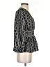 Max Studio 100% Polyester Print Silver 3/4 Sleeve Blouse Size XS - photo 4