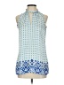 Etcetera 100% Polyester Blue Sleeveless Blouse Size 2 - photo 1