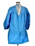 River Island 100% Polyester Solid Blue Casual Dress Size 16 - photo 2