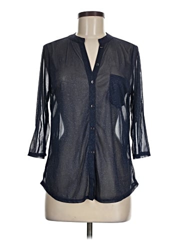 Always Indigo 3/4 Sleeve Blouse (view 1)