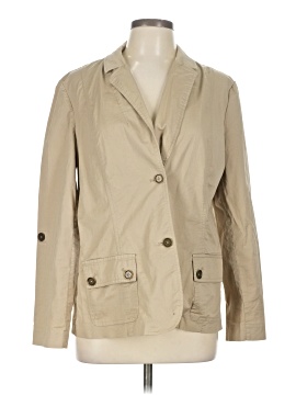 Chemisier Femme Jaclyn Smith Taille 2X - Noir, Blanc, Brun, Manches Longues, 100% Coton, Boutons Dorés