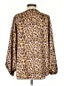 Jodifl 100% Polyester Animal Print Brown Long Sleeve Blouse Size S - photo 2
