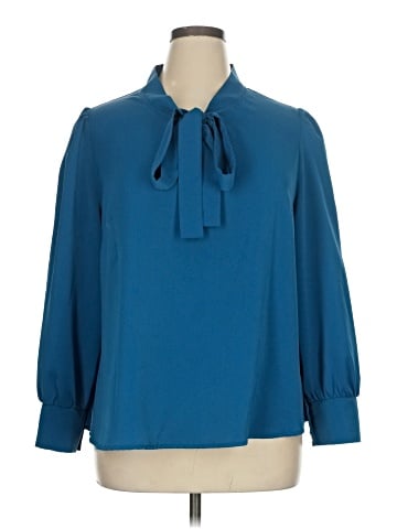 Shein Curve 3/4 Sleeve Blouse (view 1)
