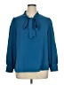 Shein Curve 100% Polyester Blue 3/4 Sleeve Blouse Size 1X - photo 1