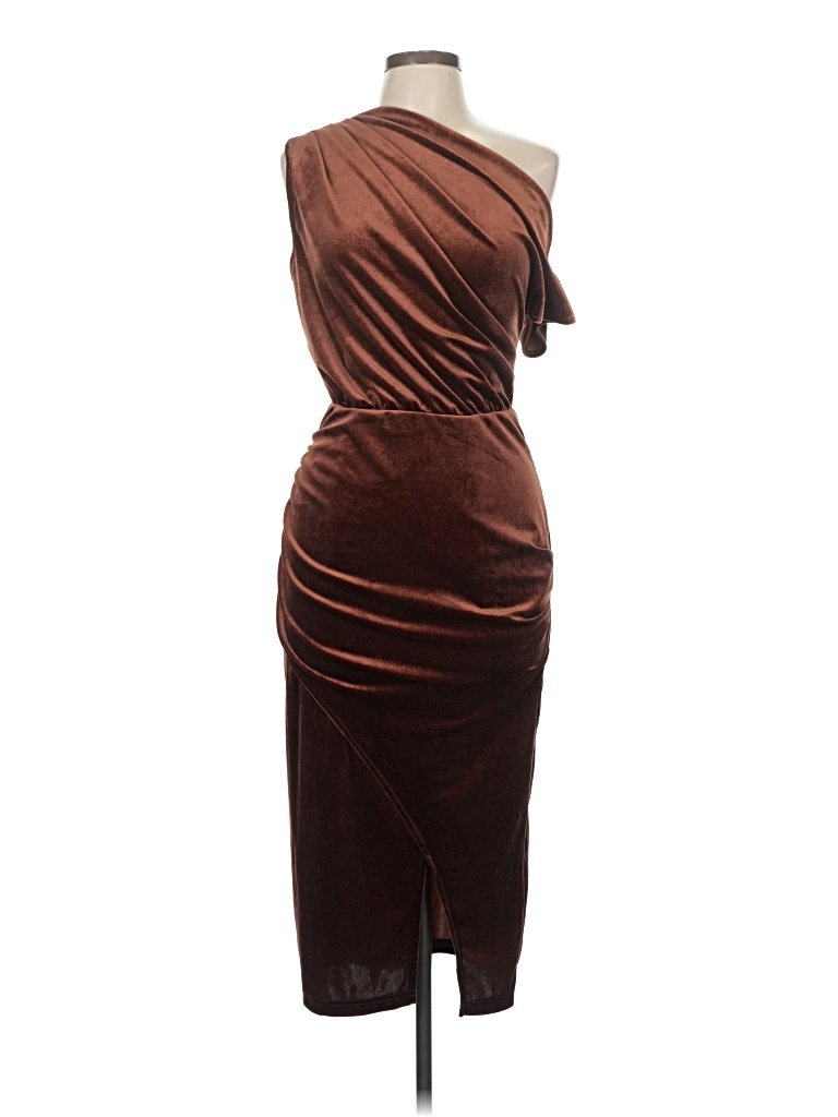 Pre-owned Unbranded Cocktail Dress In Brown
