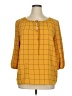 NYCC 100% Polyester Yellow Orange 3/4 Sleeve Blouse Size XL - photo 1